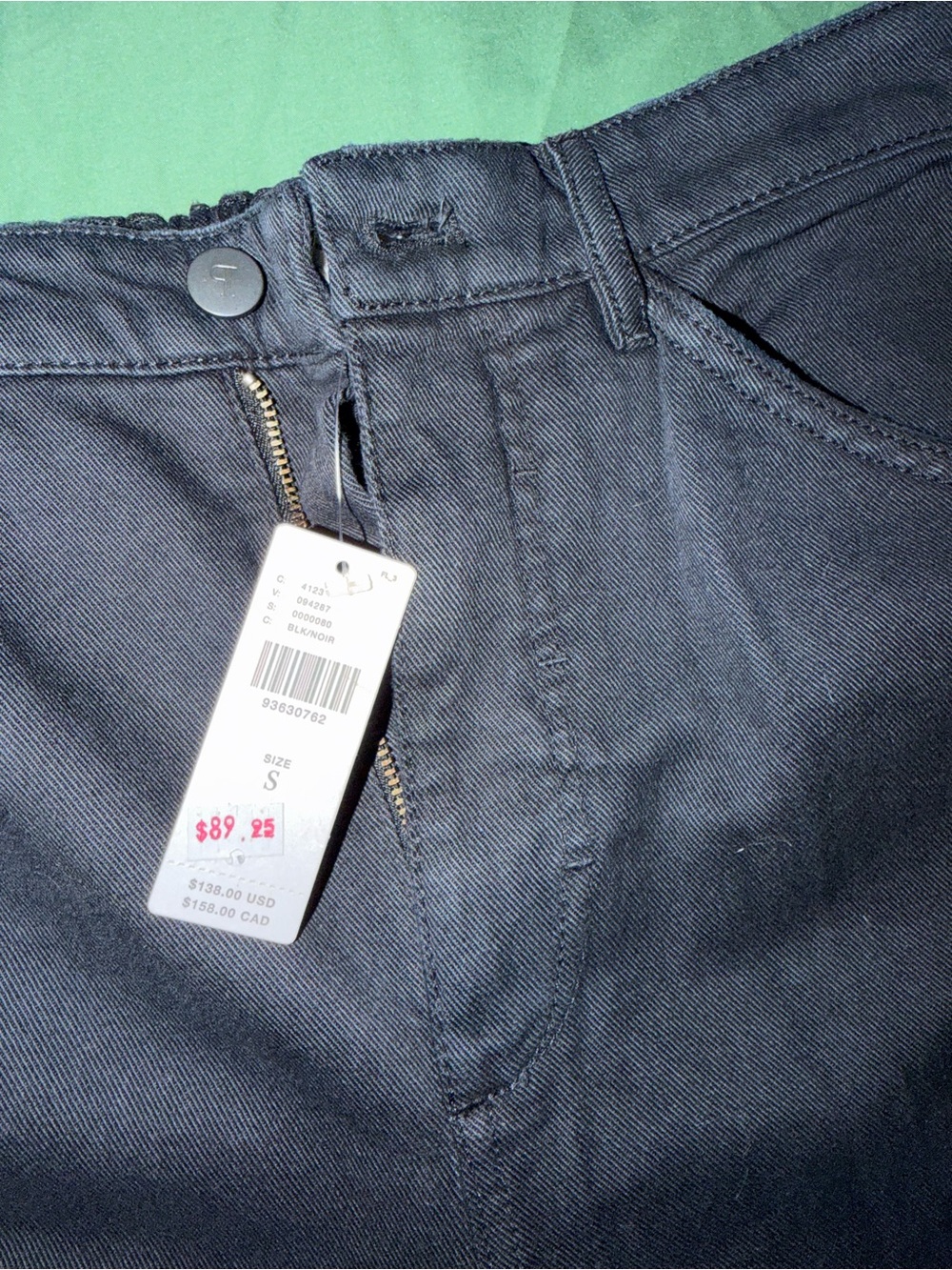 NWT Dark Navy Black High-Waist Pilcro barrel jeans
